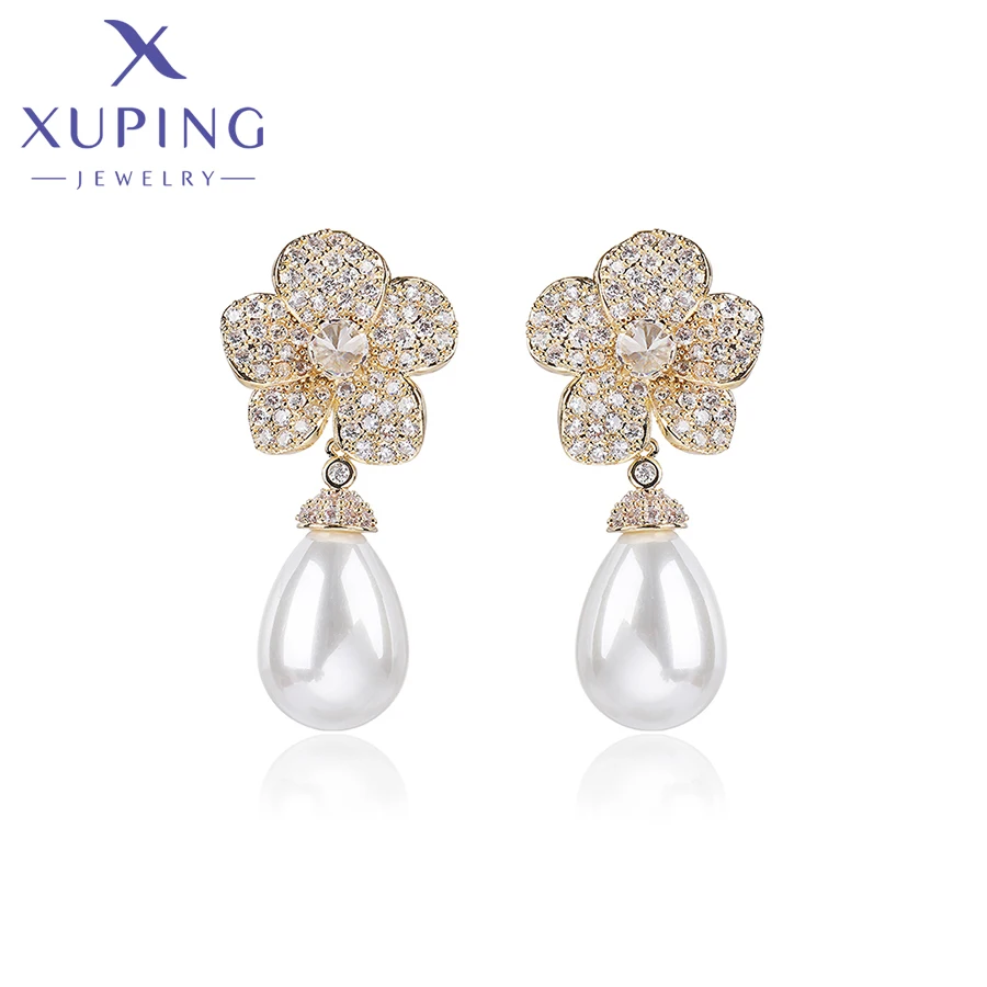 YSearring-1015 xuping jewelry fashion pearl earring  18K gold color Elegant Luxury pearl earrings