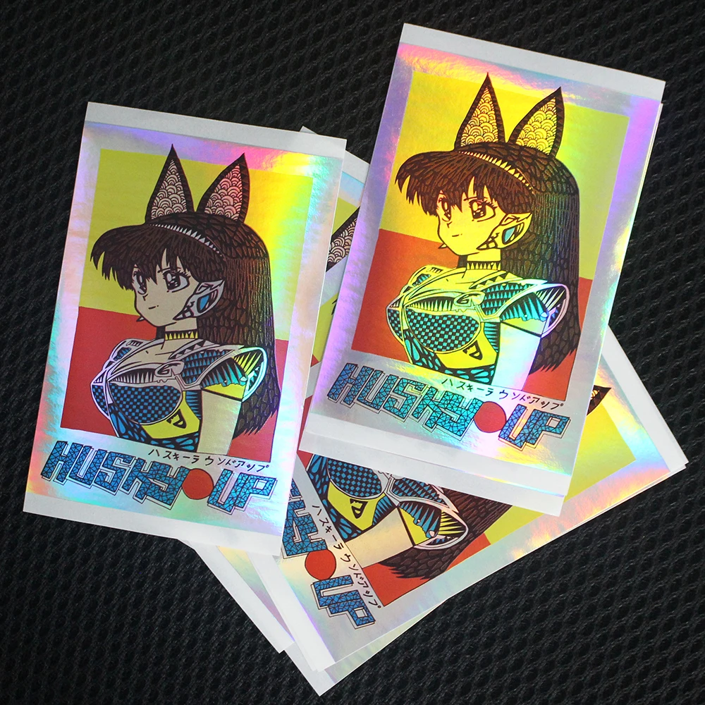 Customized waterproof vinyl Flash die-cutting animation vinyl sticker holographic sticker