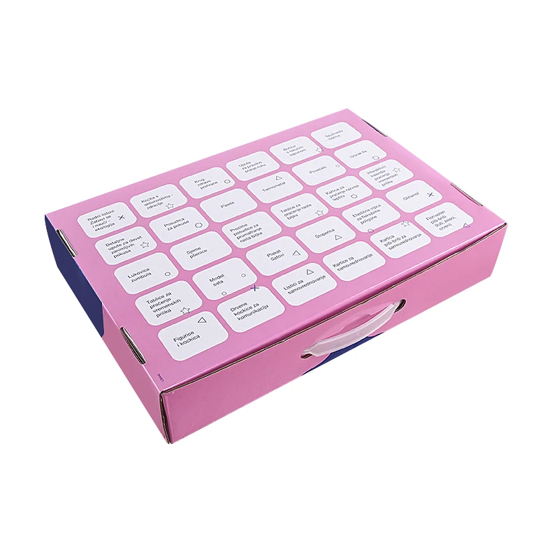 Child Toy carry packaging box with clear window toy packaging box, kraft cardboard packaging box