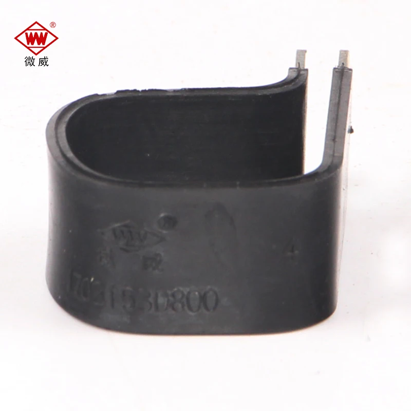 Chinese manufacturer custom metal hose clamp  type R rubber clamp automobile oil pipe fixing clip