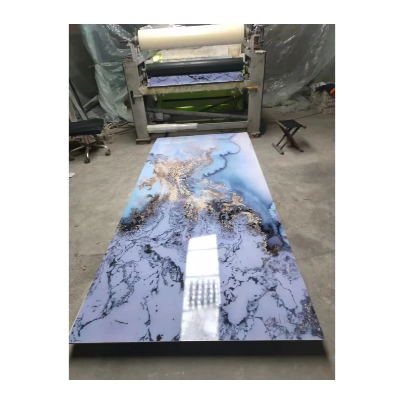 1220*2440 Sheet Marble Pvc Sheet Uv Laminated Plastic Sheet for tv background decoration