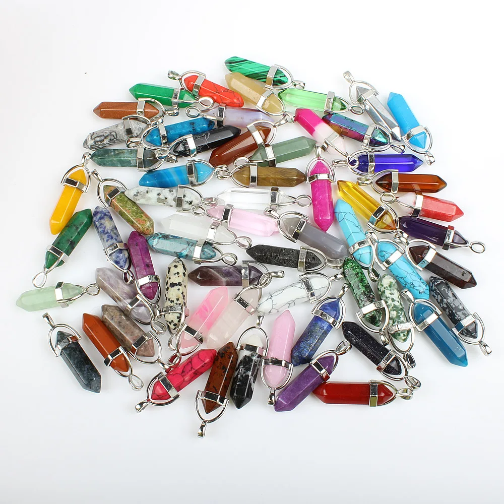 Natural Crystal Six Angle Pendant Fashion Bullet Pendulum Pendant /