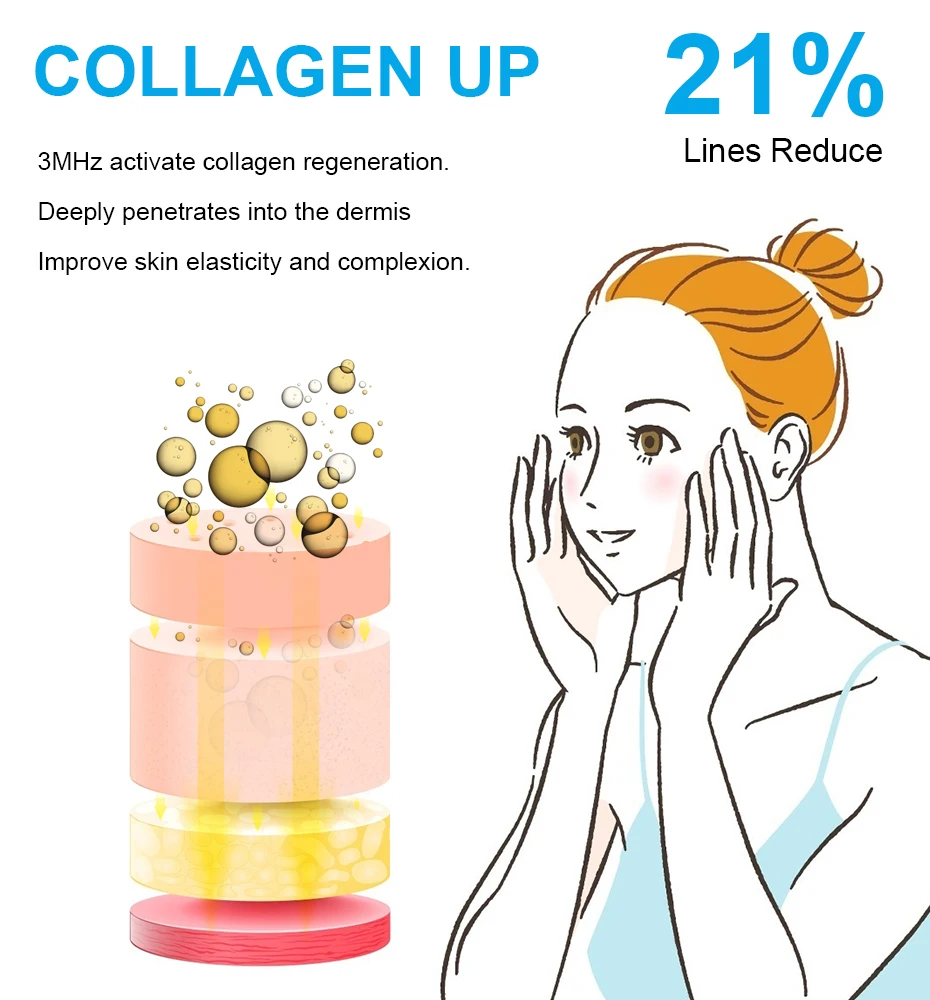 RF Microcurrent V Face Shaping Facial Massager Light Therapy Reduce Double Chin Beauty Apparatus