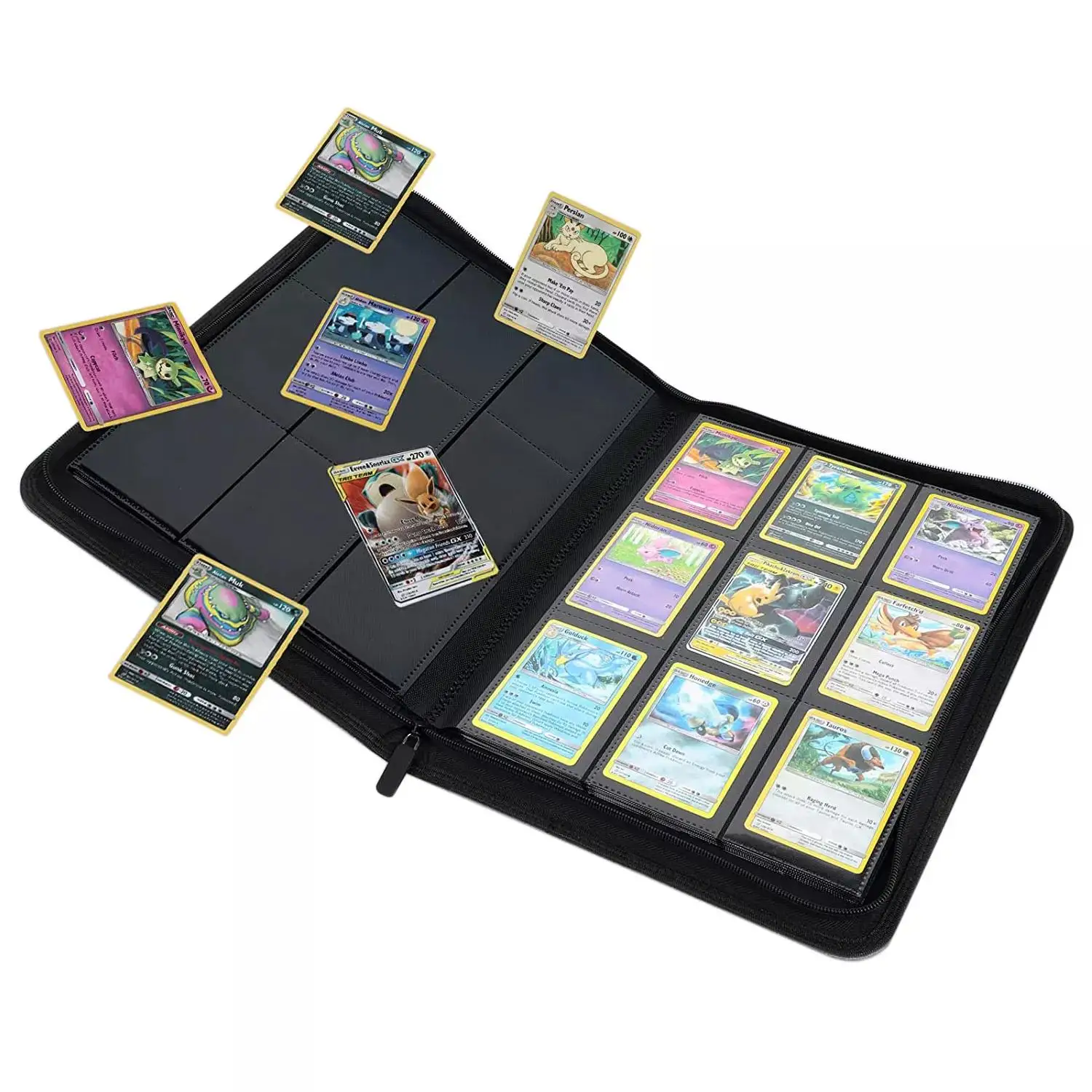 360 Pcs 9-Pocket Zipper PU Leather Trading Card Collection Album Card Binder for Yugioh Mtg Pokemon