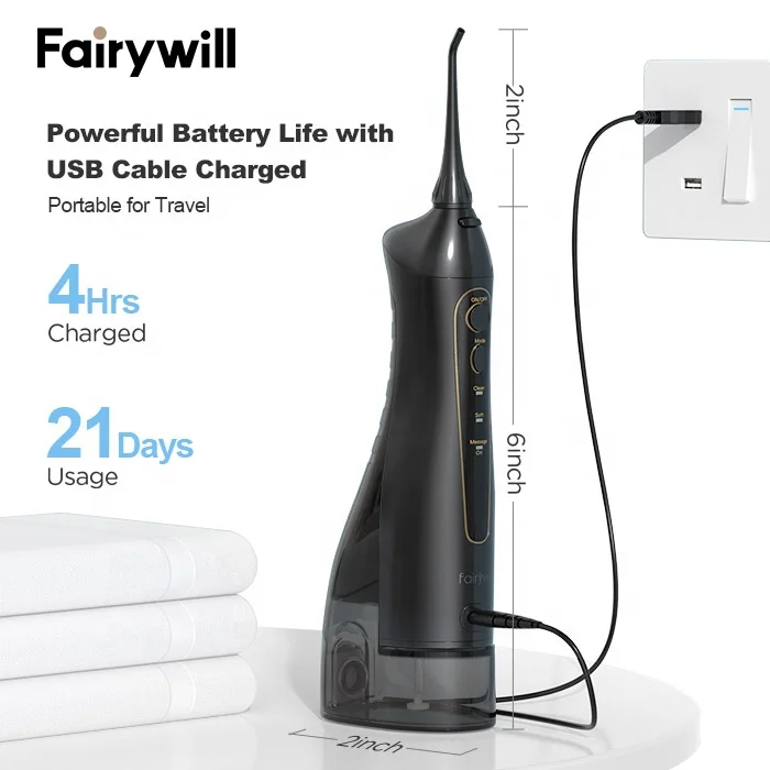  Fairywill FW 5020E ярмарка будет Стоматологическая ирригатор для полости рта USB перезаряжаемые электрический воды водяной Флоссер порт струи чистки