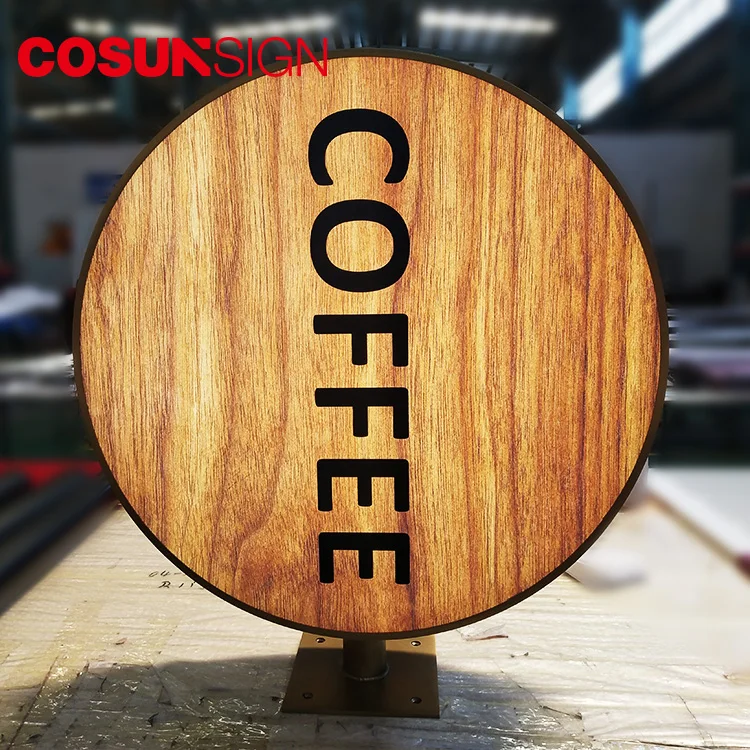 led rotating sign lightbox led round led backlit outdoor business lightbox sign