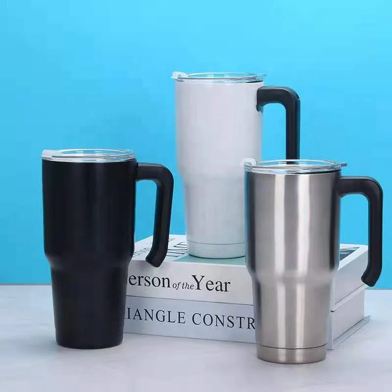 Europe and the United States explosions stainless steel insulation ice bully Cup 30oz with handle car water glass beer mug