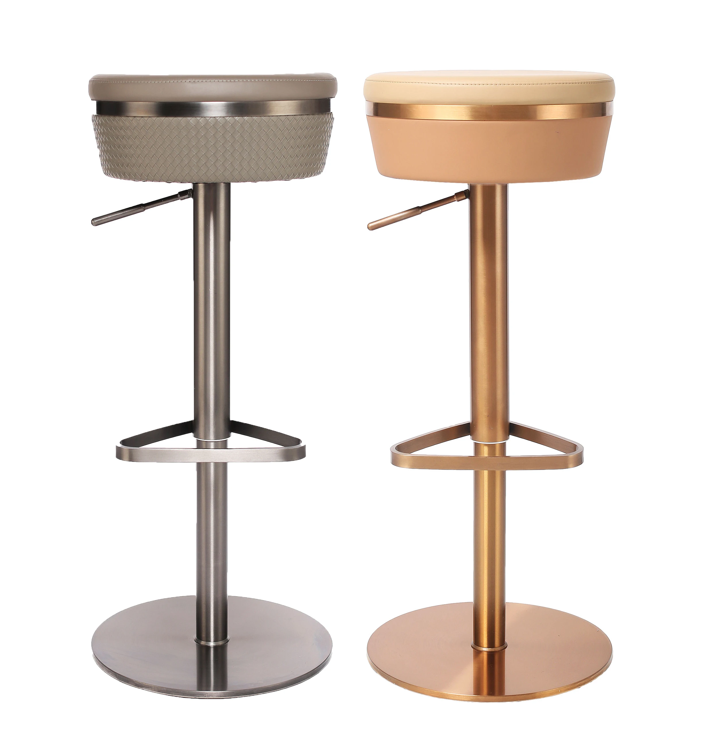Bar Chair Home Tall Nordic Metal Luxury Gold Kitchen Leather High Modern Cheap Stools Chair Bar Furniture For Bar Table
