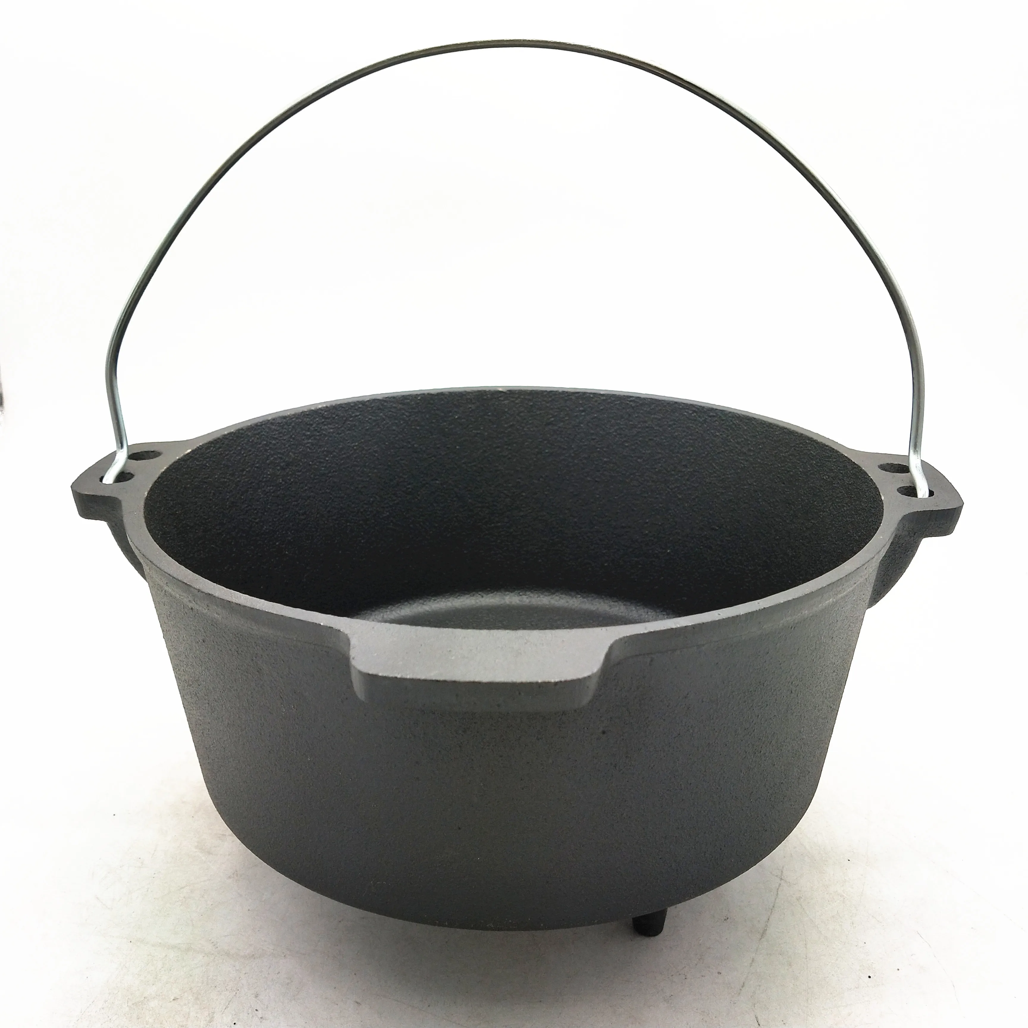Kitchen Ware Non Stick Pre-seasoned Cast Iron Pot Dutch Oven Black Cookware Pot For Outdoor Picnic With Lid And Lapper