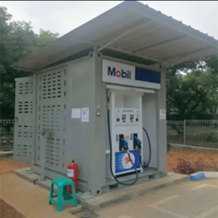 Customization Carbon Steel 20ft 40ft Mobile Fuel Service Filling Container Petrol Station Gas Station