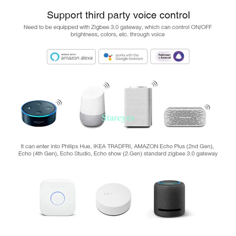 100Pcs LED Strip Smart Tuya Zigbee Controller DC5-24V Warm white CCT RGB RGBW RGBCCT LED Tape Light APP Control Zigbee Gateway