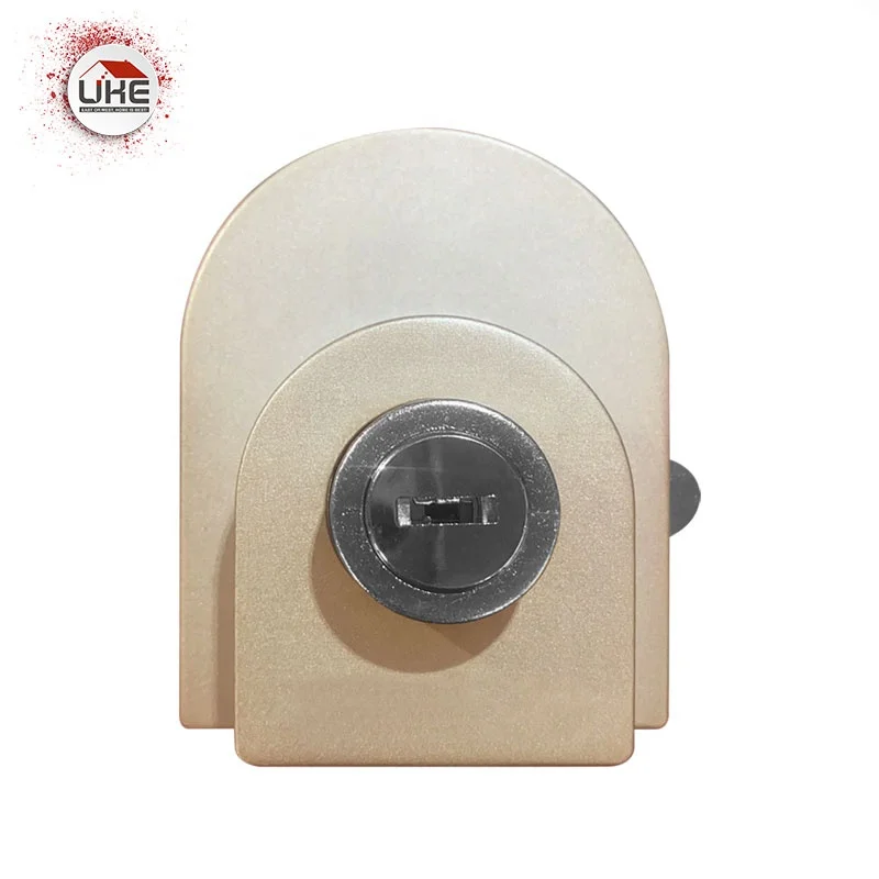 Sliding Glass Door Lock With Key Set Aluminum Alloy Black Silver Blue Gold Pink Customized Logo Door Lock Furniture