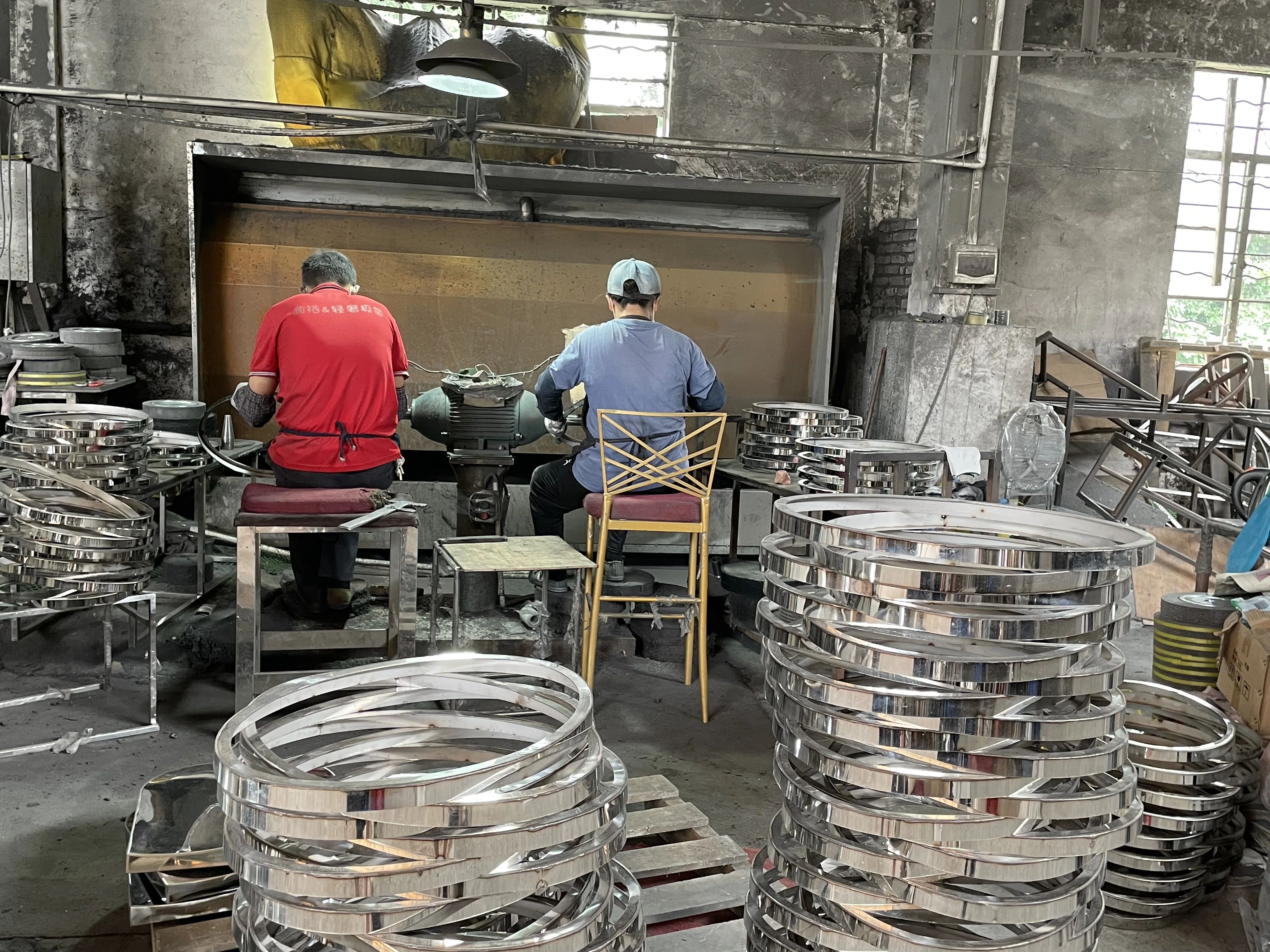 Stainless Steel Rose Gold Marble Desktop Circular-Banquet-Tables Wedding Party Event Circular Banquet Tables and Chairs