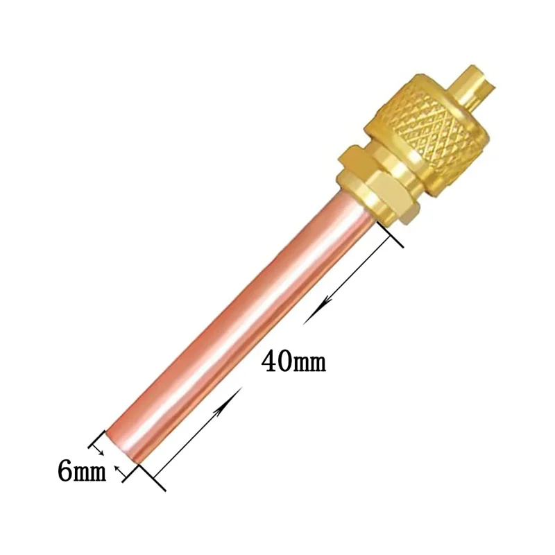 1/4 Inch Metal One-Way Air Conditioner Valve Refrigeration  Accessories Copper Tube OD Filling Access Valve Monodirectional