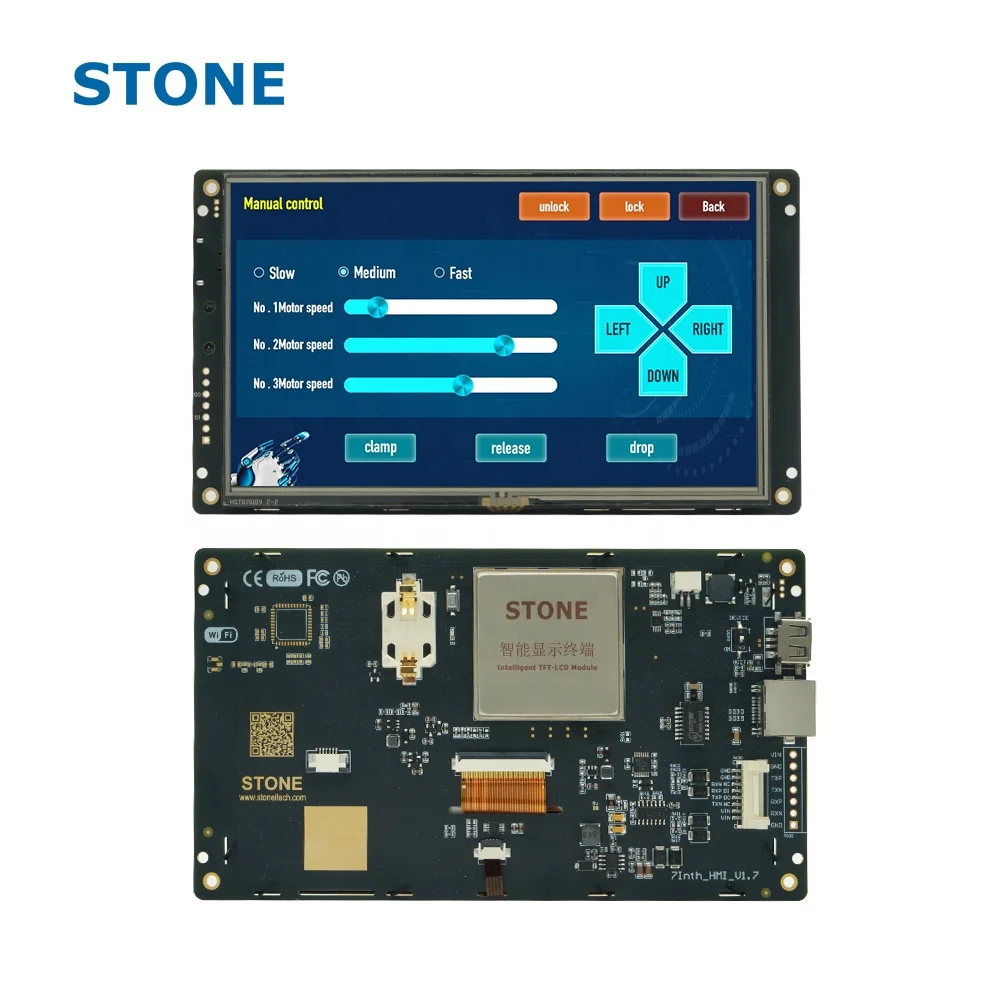 STONE Active Matrix Display for Analyzer 7 Inch HMI 800x480 Module with Controller Board Software
