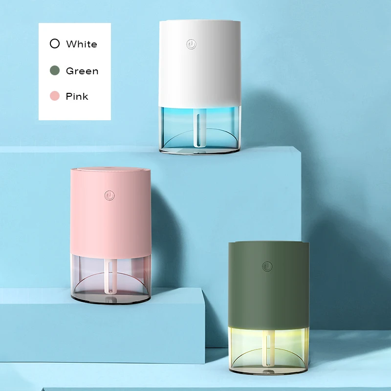 Modern Design Home Rechargeable 1200mAh Cool Mist USB Mini Portable Air Humidifier with 7 Led Color Options