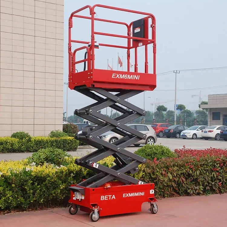 EXM6 Mini 6m Mobile Hydraulic Self-Propelled Battery Aerial Work Scissor Lift Platform