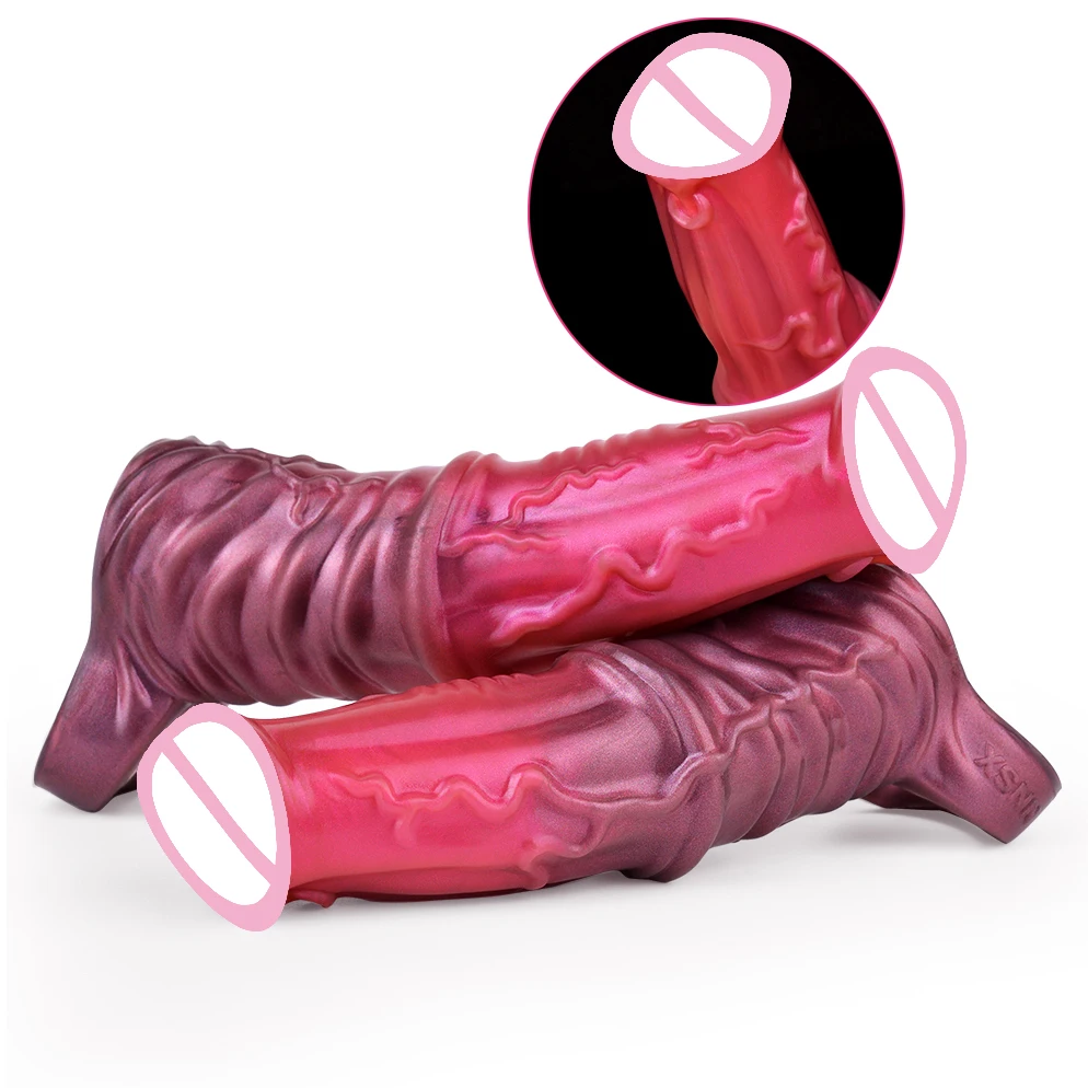 NNSX Red Pupil Penis Enlargement Rings Cock Massager Anal Vaginal Extra Stimulation Penis Enlargement Sex Product Penis Extender