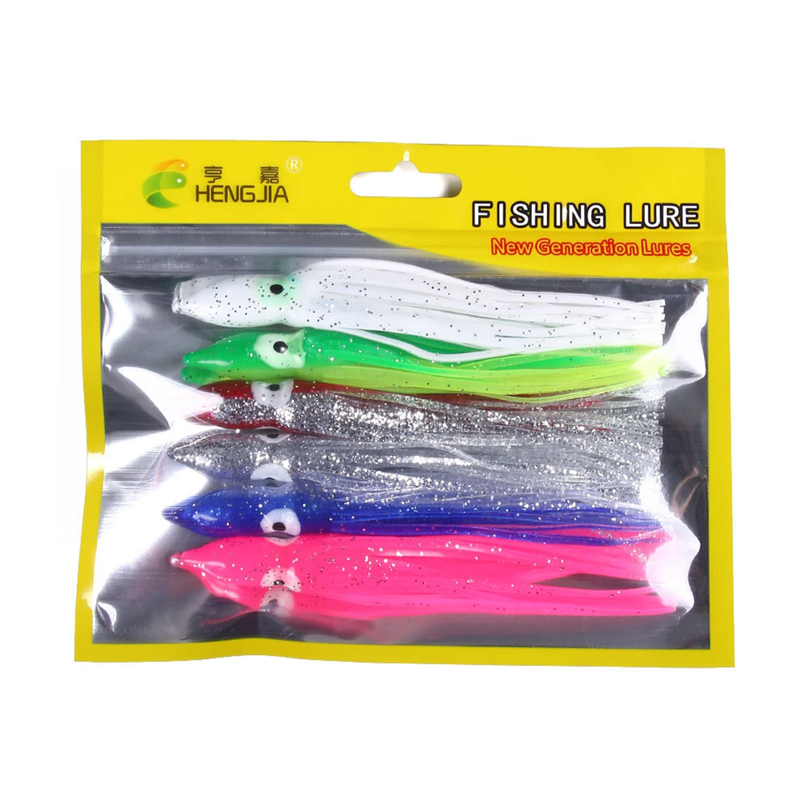 Big Sizes Octopus 6 Pcs Fishing Lure Skirts 12cm Soft Squid Bait Fishing Lure 6 Pcs/ Pack