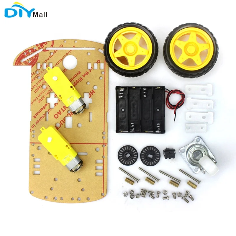 DIYmall Avoidance Tracking Motor Smart Robot Car Chassis Kit Speed Encoder Battery Box 2WD Ultrasonic Module