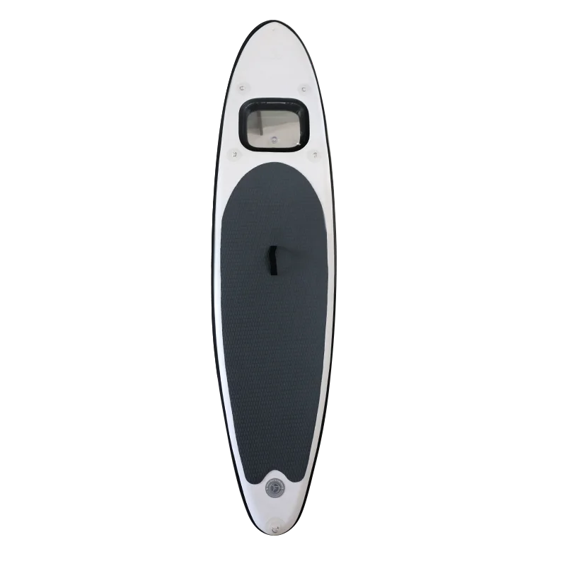 inflatable sup paddle boards with window for river sports