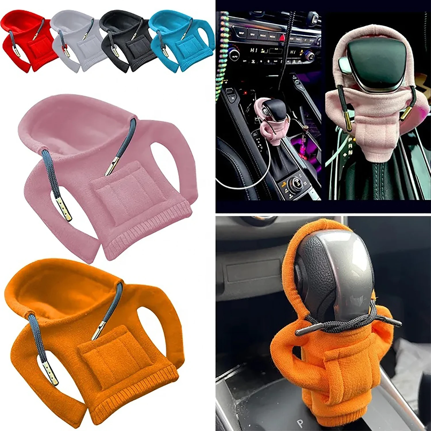 Universal Handle Knob Creativity sick Hoodie Sweatshirt Nonslip Handle Cover Gear Shift Knob Cover gear shifter hoodier car gear
