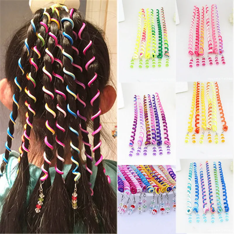 New Arrived Kids Hair Tie Soft Ceramic Hair Accessories Roll Curly Rope Cute Child Headwear Telephone Cord Elastic Hair Tie