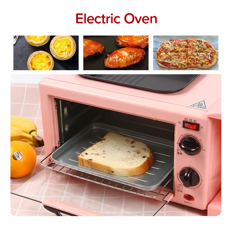 Аппарат для приготовления завтрака с духовкой, кофейник, сковорода, 3 в 1, многофункциональная портативная и Бытовая Автоматическая