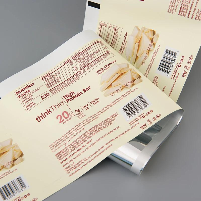 Ламинированная пленка для упаковки шоколадных конфет рулон клейкой пленки пищевых продуктов холодное