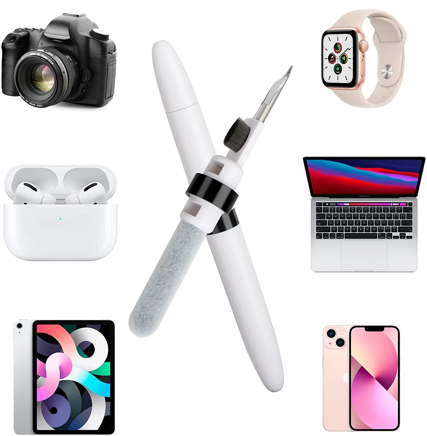 Cleaning Pen for Air pods Multifunction Earbud Cleaner Kit Brush for Earphones Portable clean brush for Phone keyboard Camera