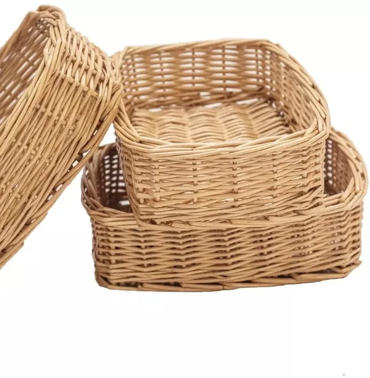
Hot sale Wicker Baskets for Sundries 3pcs Storage Bins 