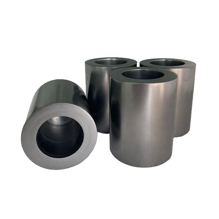 Professional custom industrial furnace high purity graphite crucible with quartz sleeve