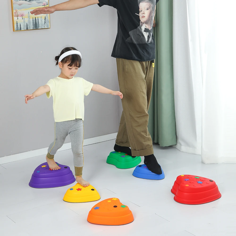Children Educational Sensory Integration Balance Training Tactile Balanced Beam Baby Stepping Stone Toys for Sale