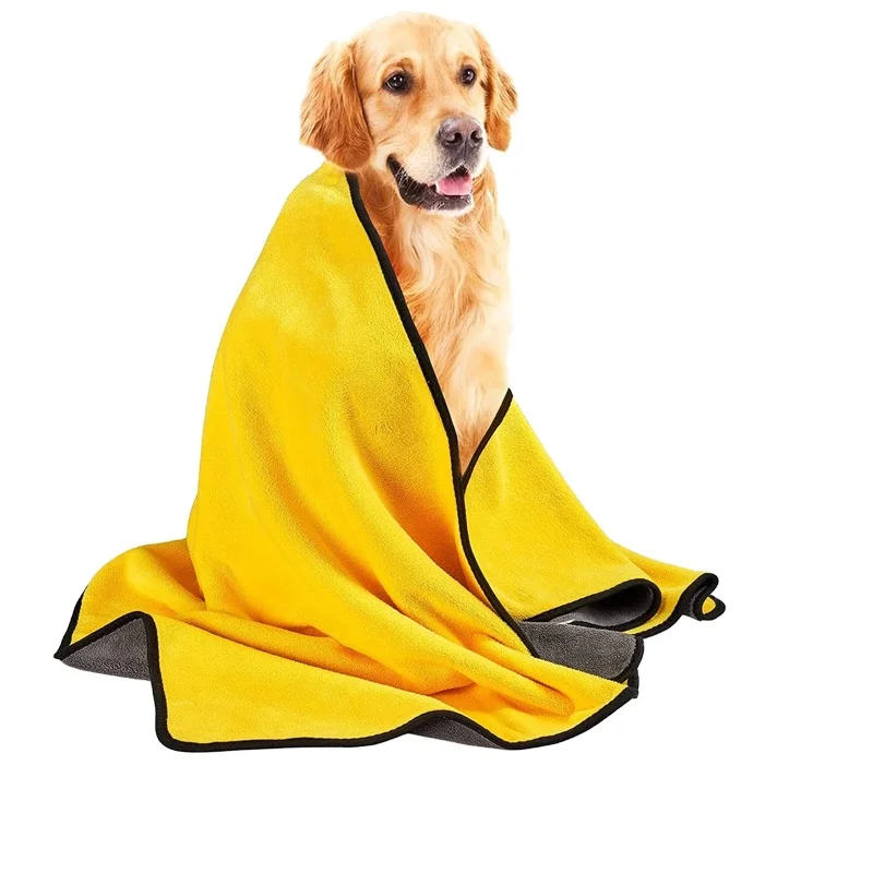 Wholesale Custom Logo Microfiber Micro fiber Dog Towel Comfortable Pet Towel Drying for Dogs and Cats Bathing