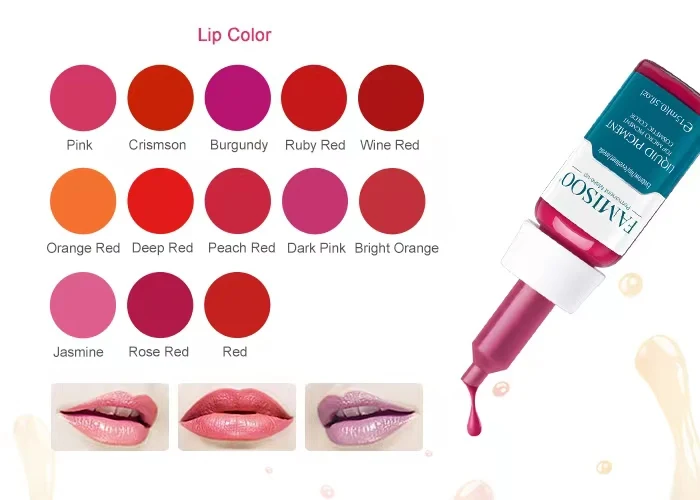 Famisoo Charm Color Private Label permanent makeup pigment For Lip Device Liquid Microblading pigment
