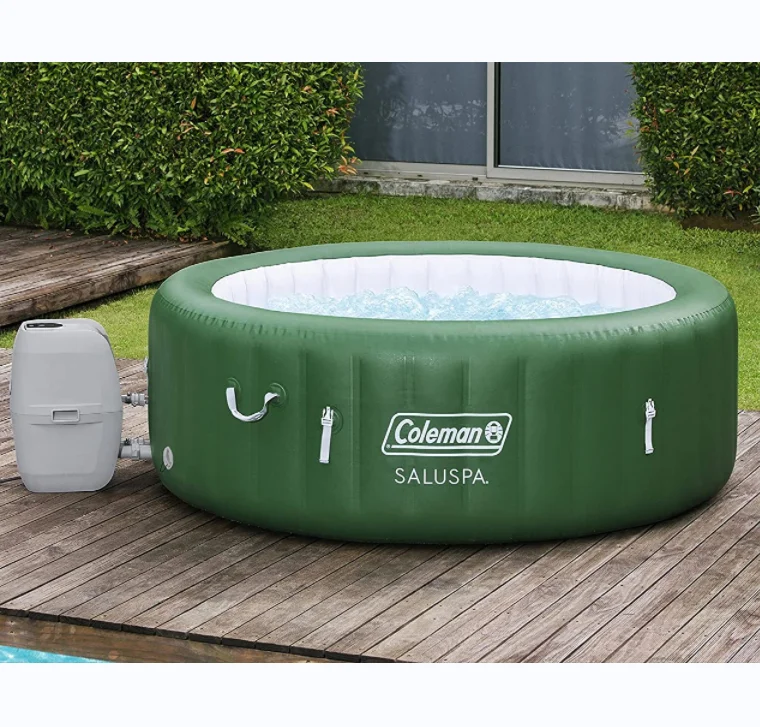 Bestway 60004 Lay-Z-Spa Paris Hot Tub Air Jet Portable Massage Spa With Led Lights For 4-6 Person