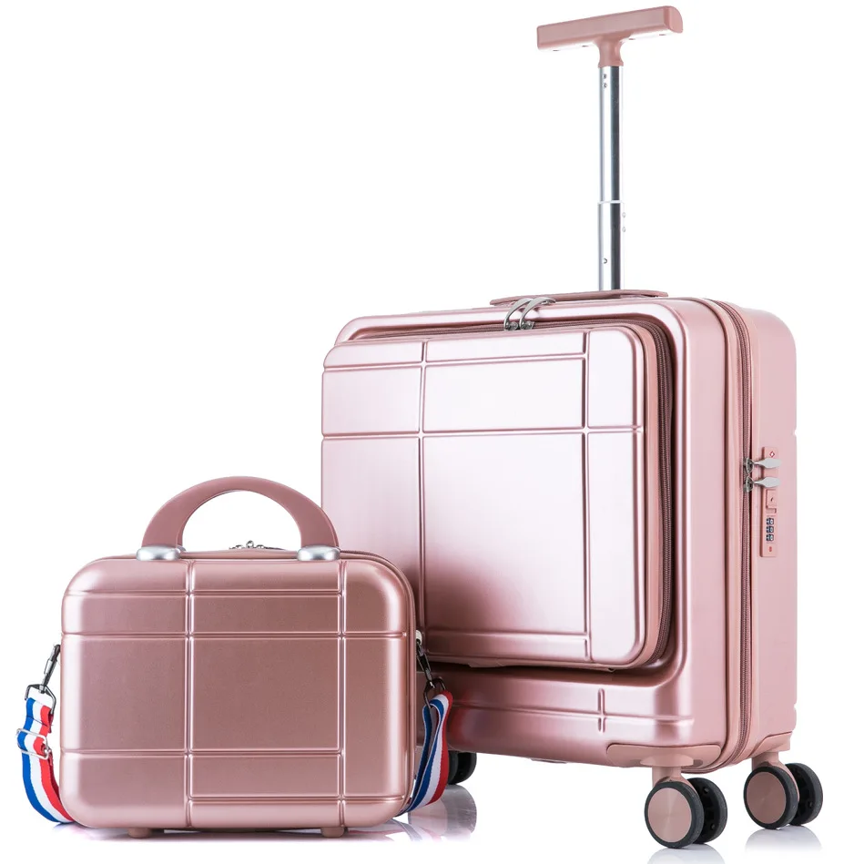Custom Luxury carry on luggage set travel bags hand 4 wheels colorful fashion trolley suitcase