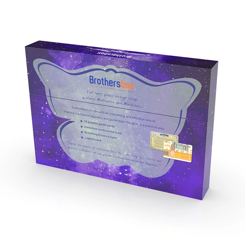 Custom Mindfulness Daily Self Motivational Meditation Cards Deck For Kids Adults Women