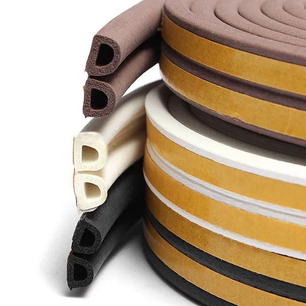 D Self-adhesive Door And Window Sealing Strip Glass Window Anti-collision Rubber Strip Foam Sound Insulation