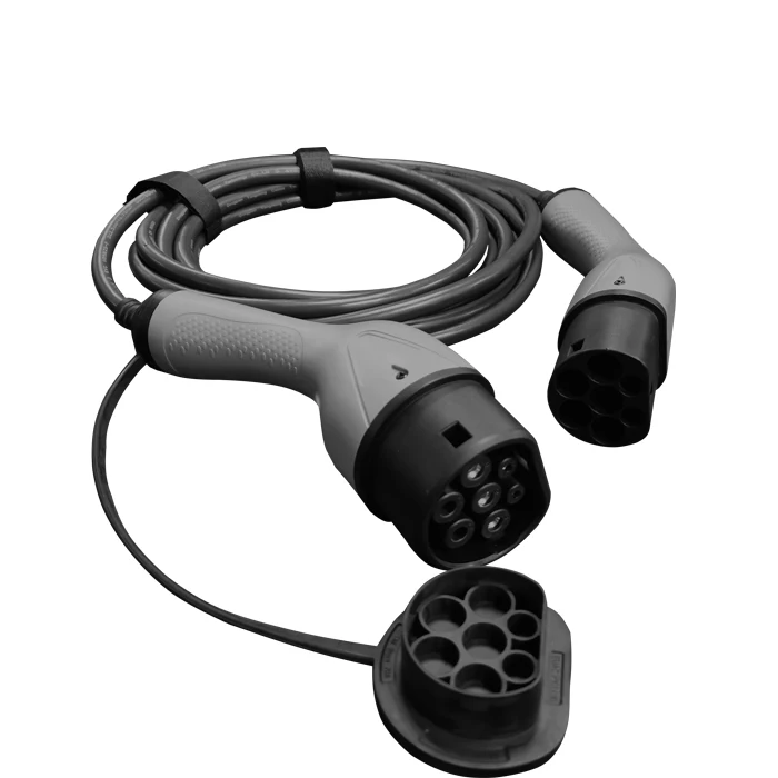 EU Standard Plug Type 2  32A Three Phase EV Charging Cables For Electric Vehicles