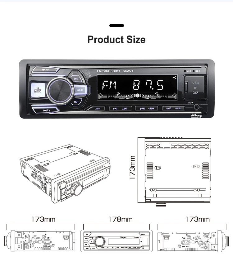 Professional  Complete DSP Car Mp3 Player Dotty Display Bluetooth USB Connection Combined with Radio Tuner  7851L Amplifier