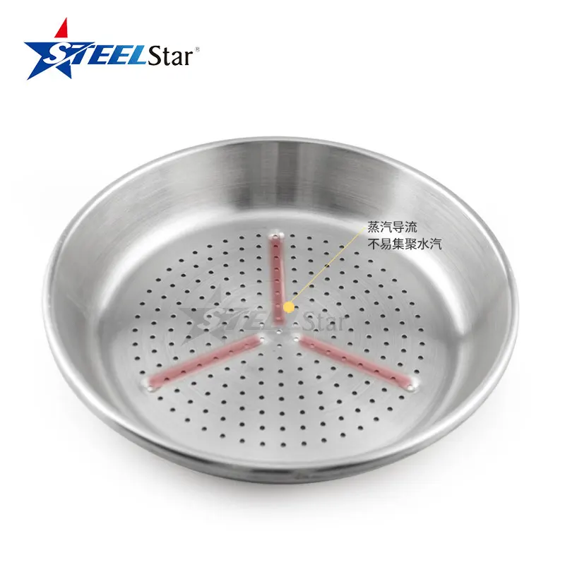 Stackable stainless steel food steamer insert cookware pot vegetable steamer basket foldable