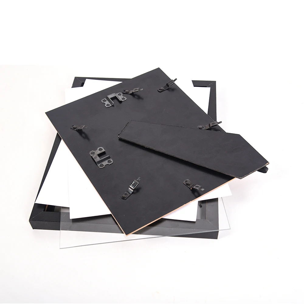 High Quality Modern Cheap Customized 8X10 4X6 5X7  A4 MDF Wood Photo Picture Black Frame