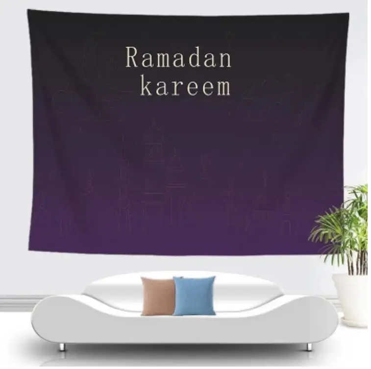 Customized Muslim Ramadan Tapestry Middle East Islamic Ramadan Castle Printed Tapestry