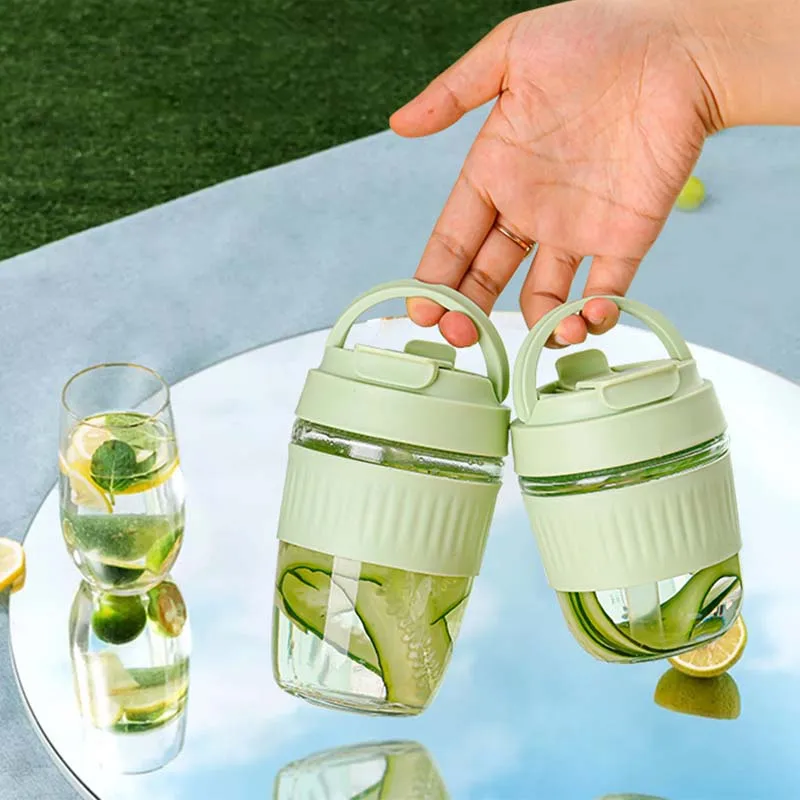 Small glass tumbler, suitable for outdoor, travel, school, office, various colors, small and beautiful