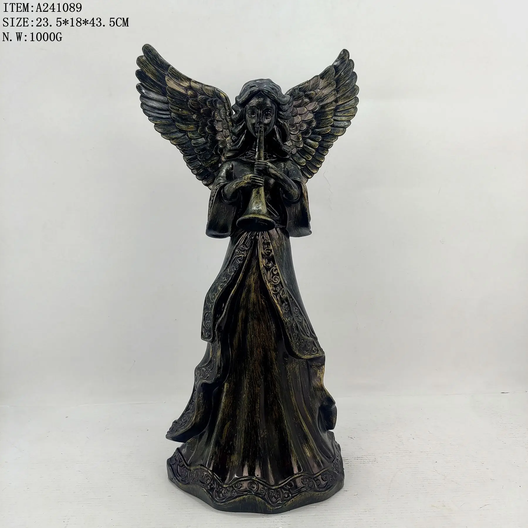 2024 Vintage bronze plated acrylic Angel Christmas led Angel