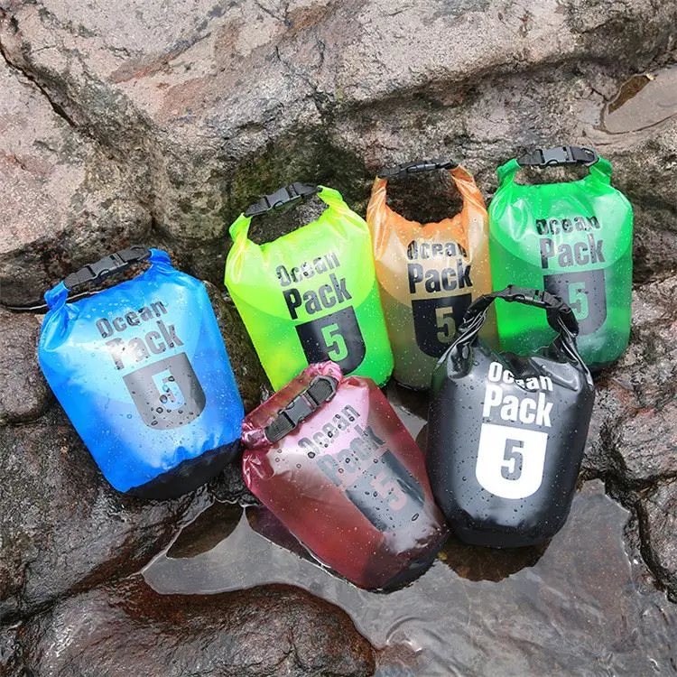 Premium Waterproof Dry Bag Transparent 10 & 20 Liter Floating Dry bag Sack for Water sports - Shoulder Strap - Keeps Gear Dry