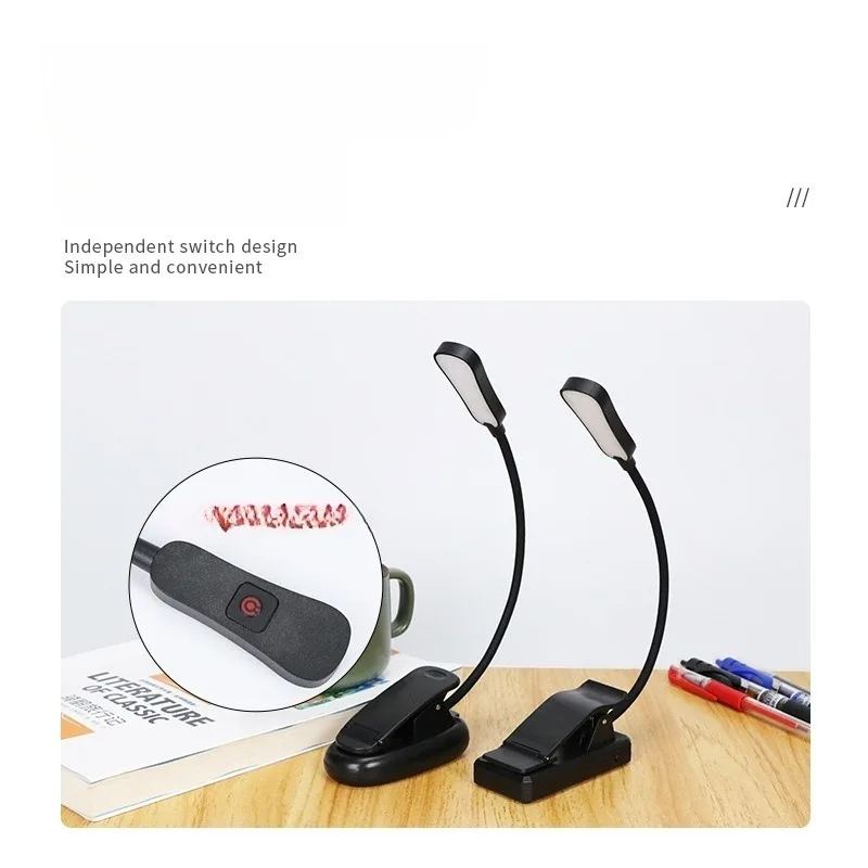 New Arrival USB Rechargeable LED Book Light for Study Desk and Reading