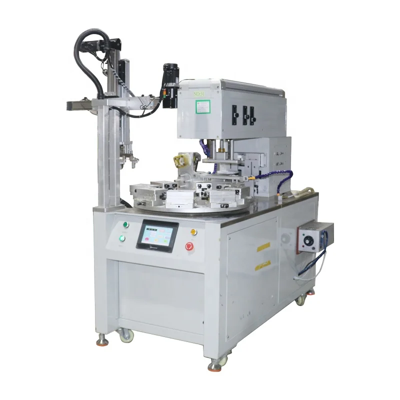 2 Color Electronics Plastics Ink Cup Pad Printing Machine With Auto Carrier Take-off
