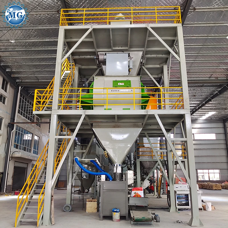 Tower Type Automatic Wall Putty Mixer Plant Dry Powder Mortar Mix Machine Production for sale